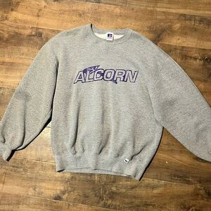 90s Vintage Russell Athletic Russell Athletic L Gray Collegiate Crewneck Sweater